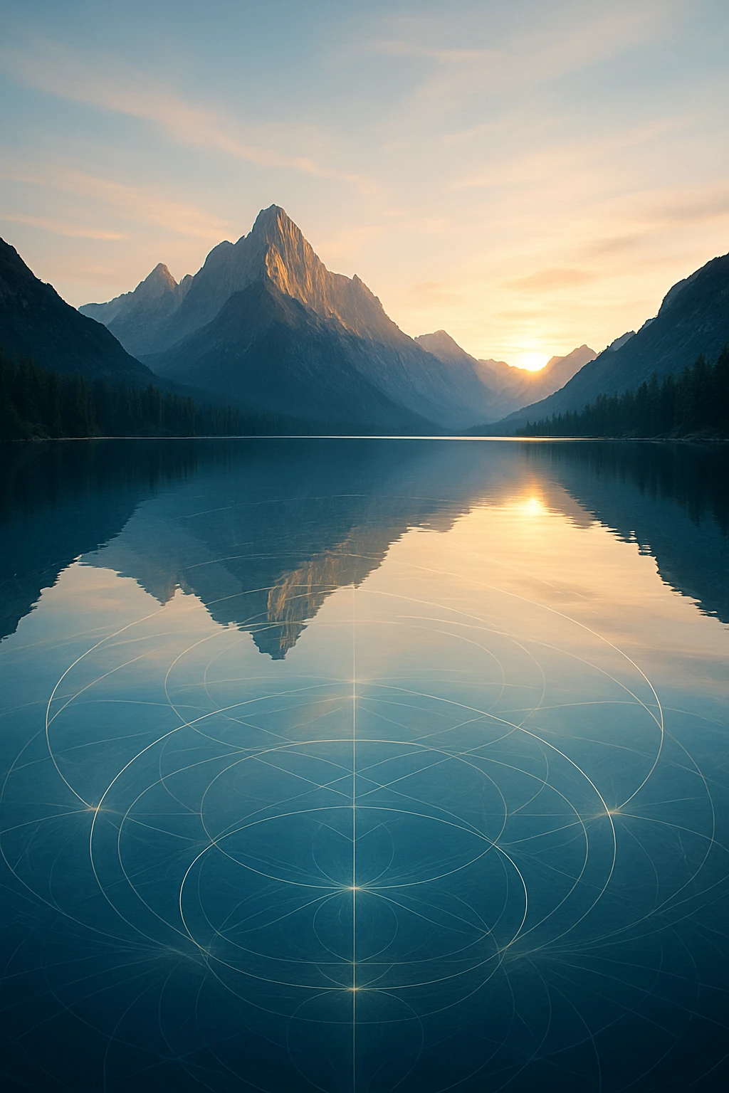 Calm water reflecting the sky